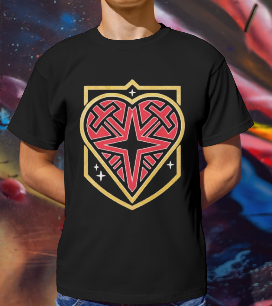 Vegas Golden Knights Heart Shield Star Crosses Retro T-Shirt