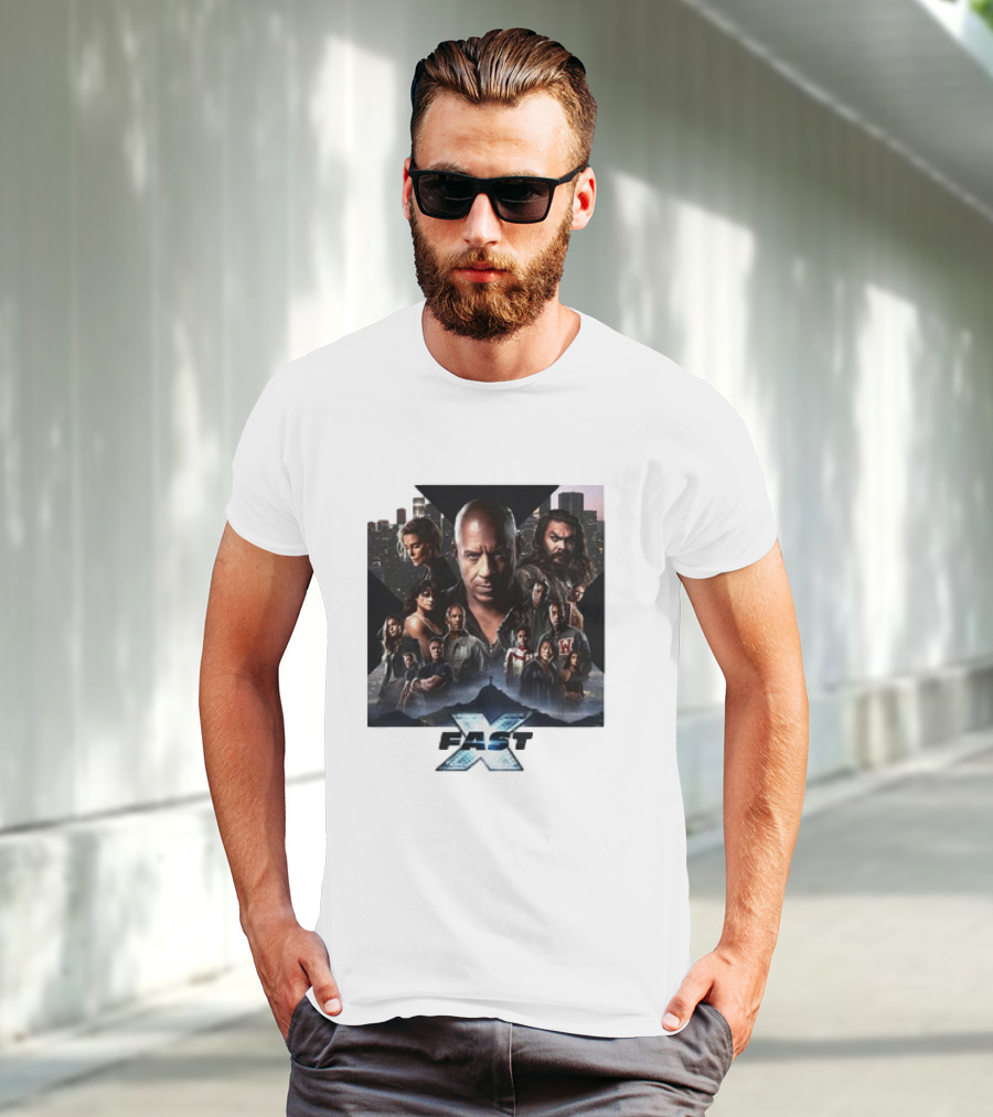 Fast X Cast Ensemble In Urban Cityscape T-Shirt