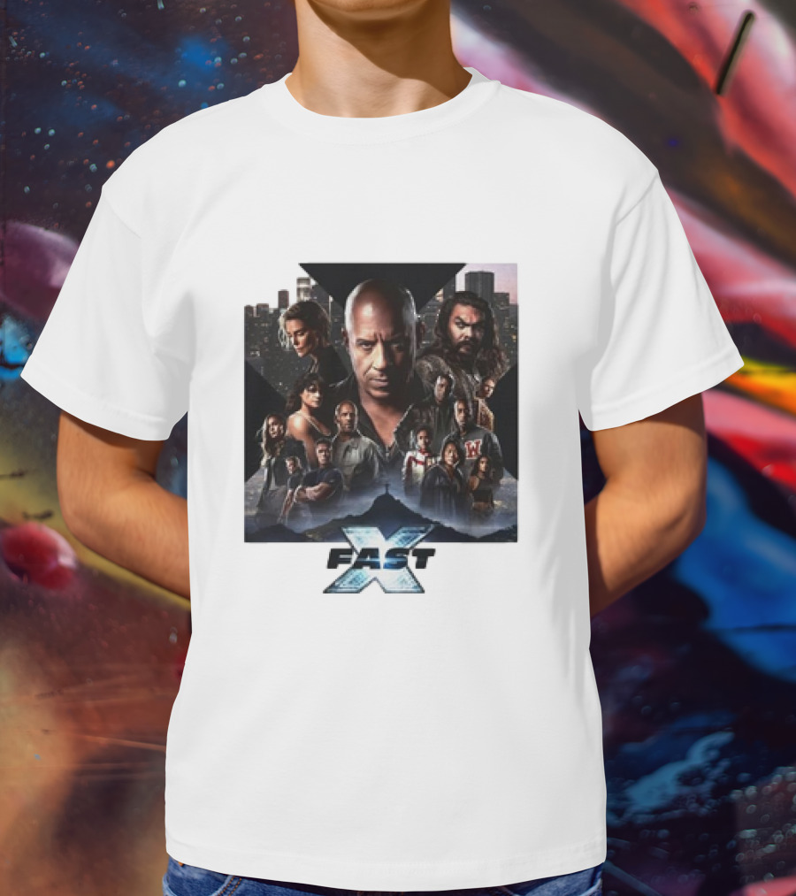 Fast X Cast Ensemble In Urban Cityscape T-Shirt