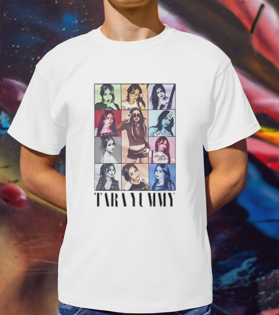 Tara Yummy Colorful Era Photos Montage T-Shirt