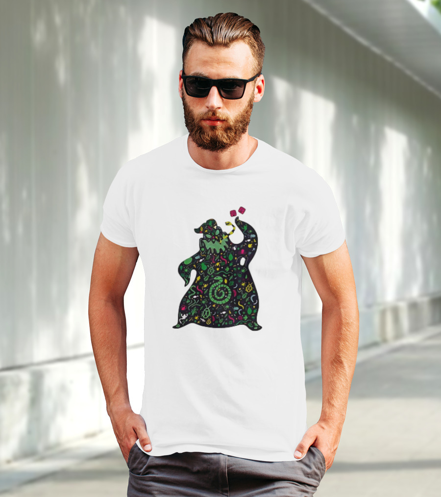 Bugs And Oogie Boogie Colorful Swirl And Leaf T-Shirt