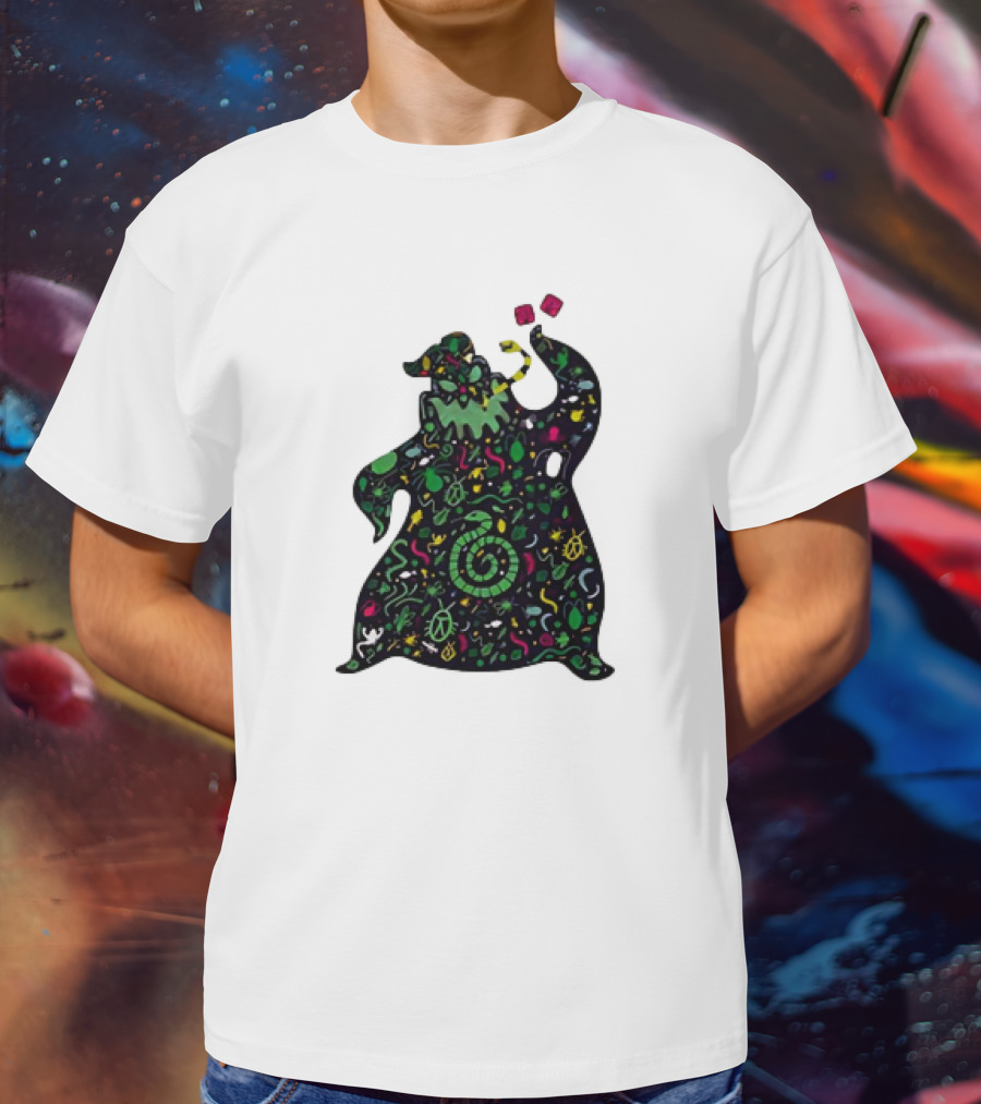 Bugs And Oogie Boogie Colorful Swirl And Leaf T-Shirt