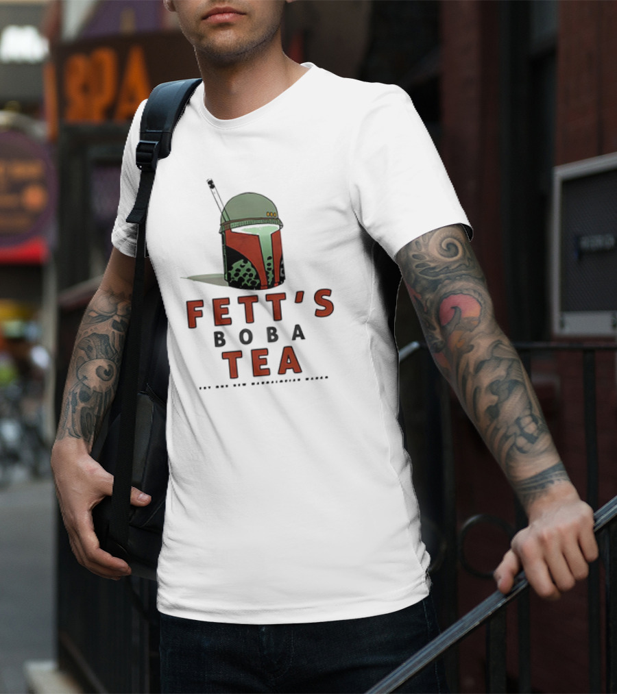 Fett’s Boba Tea Try Our New Mandalorian Flavor T-Shirt