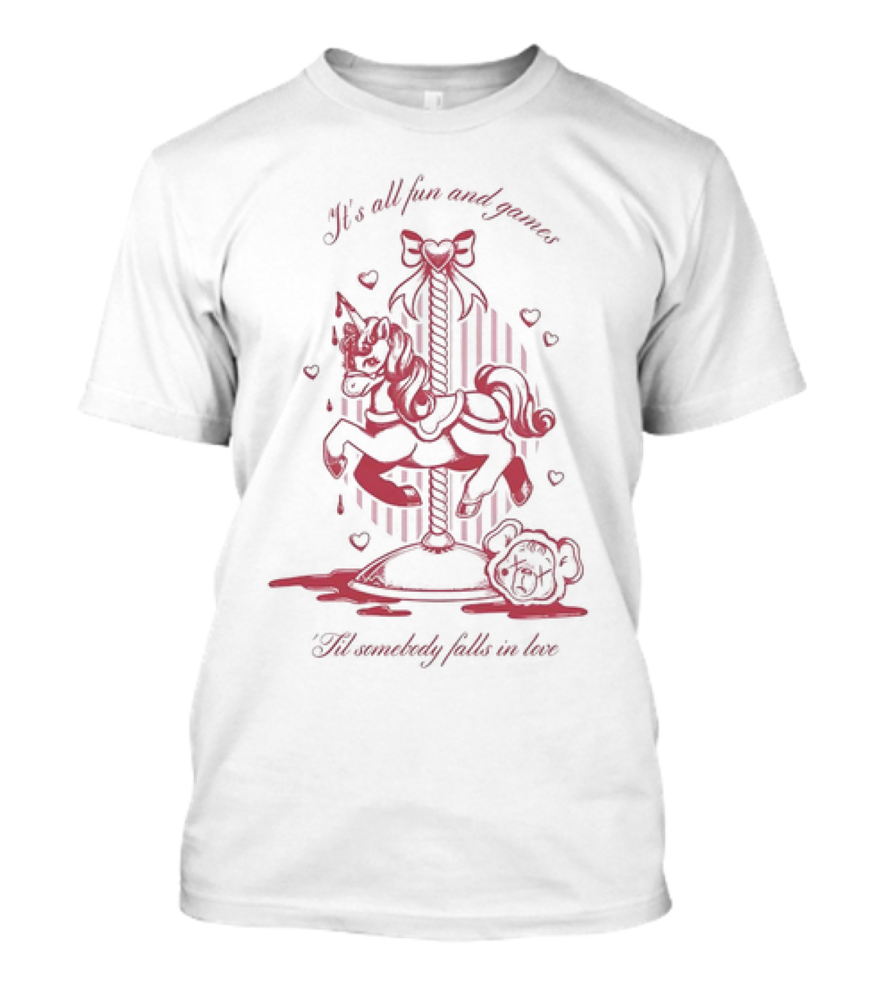 It's All Fun And Games 'Til Somebody Falls In Love Carousel Unicorn Melanie Martinez T-Shirt