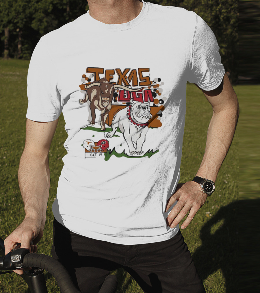 Texas Longhorns UGA Bulldogs October 19 Showdown T-Shirt