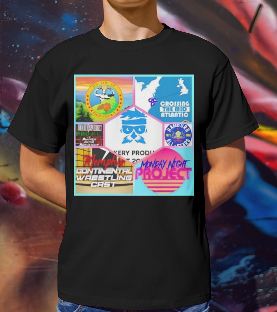 Memphis Continental Wrestling Cast Monday Night Project Crossing The Mid Atlantic T-Shirt