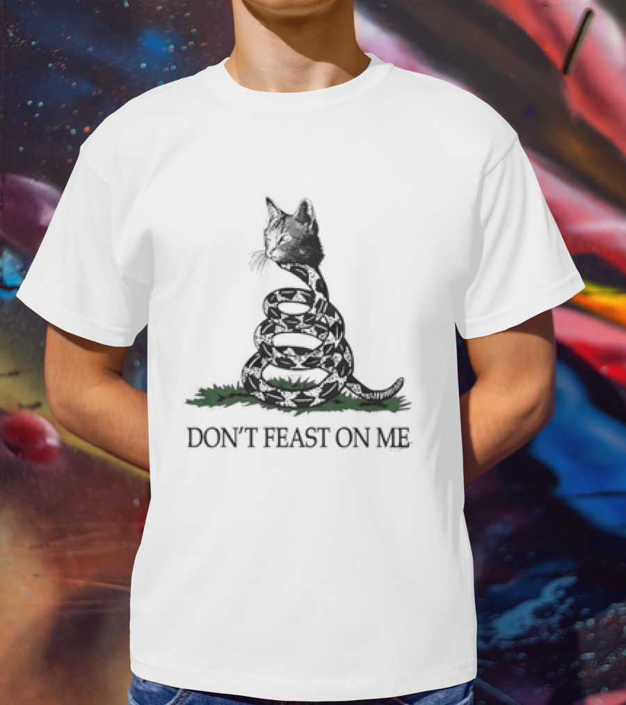 Don’t Feast On Me Gadsden Cat Snake Fusion T-Shirt