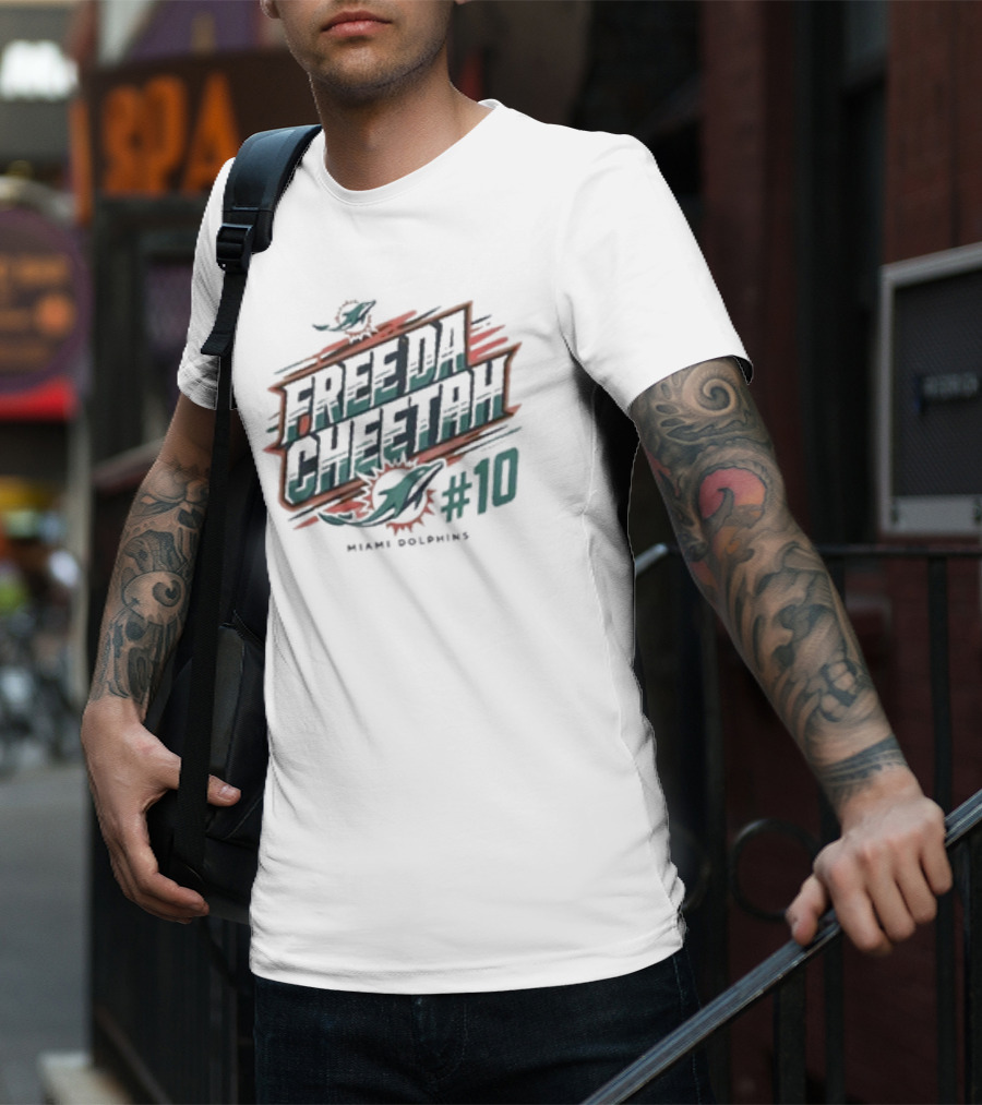 Free Da Cheetah Miami Dolphins #10 Tyreek Hill T-Shirt