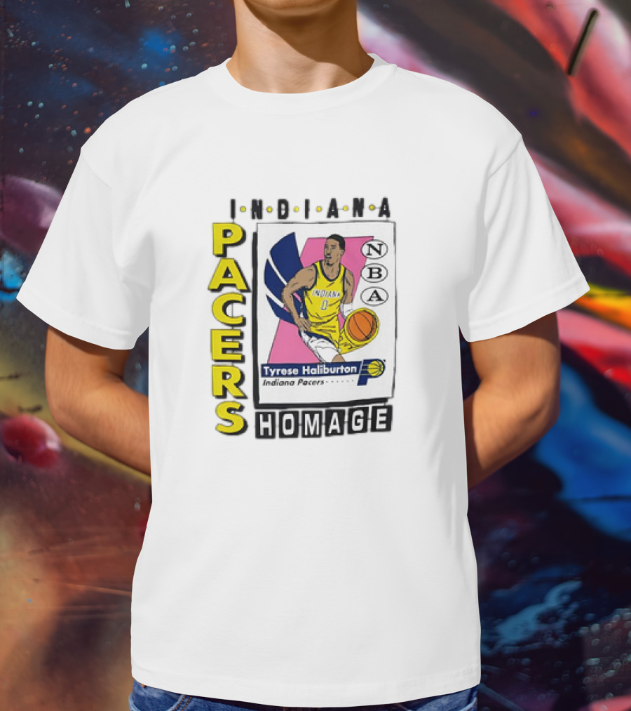 Tyrese Haliburton Indiana Pacers NBA Homage Vintage Skybox T-Shirt