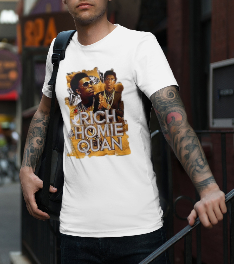 Rich Homie Quan Vintage Style Graphic Collage T-Shirt