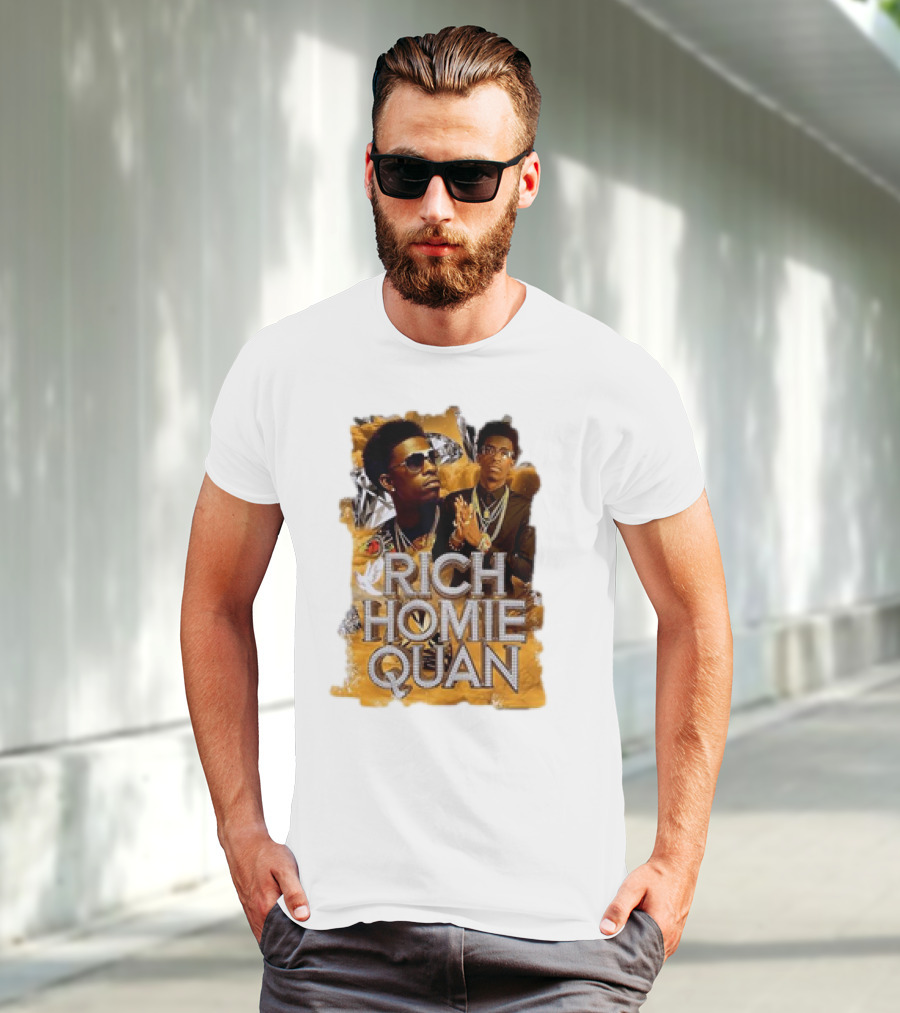 Rich Homie Quan Vintage Style Graphic Collage T-Shirt