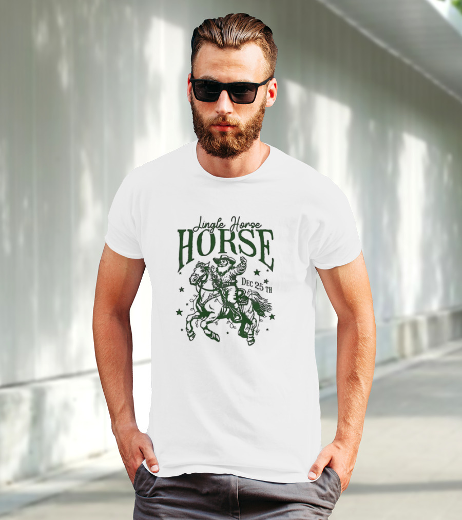 Jingle Horse Howdy Santa Rodeo Dec 25th Christmas T-Shirt
