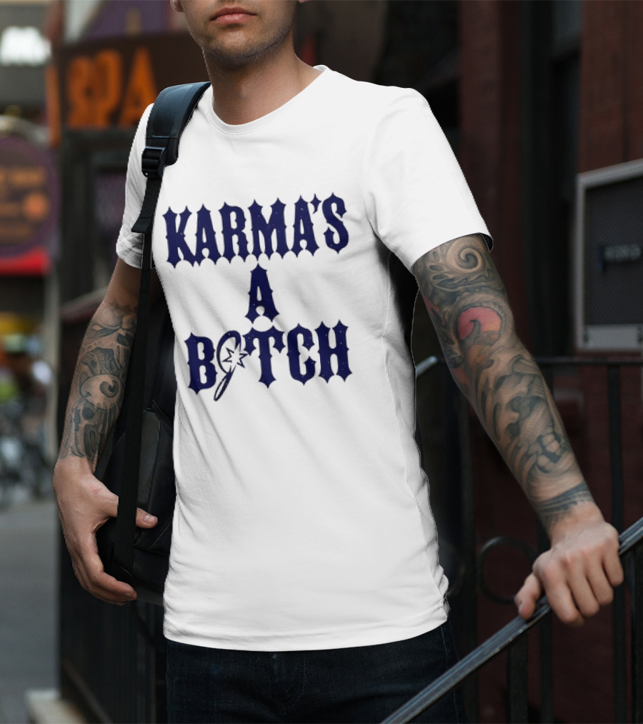 Karma's A Bitch Magic Wand Stars T-Shirt