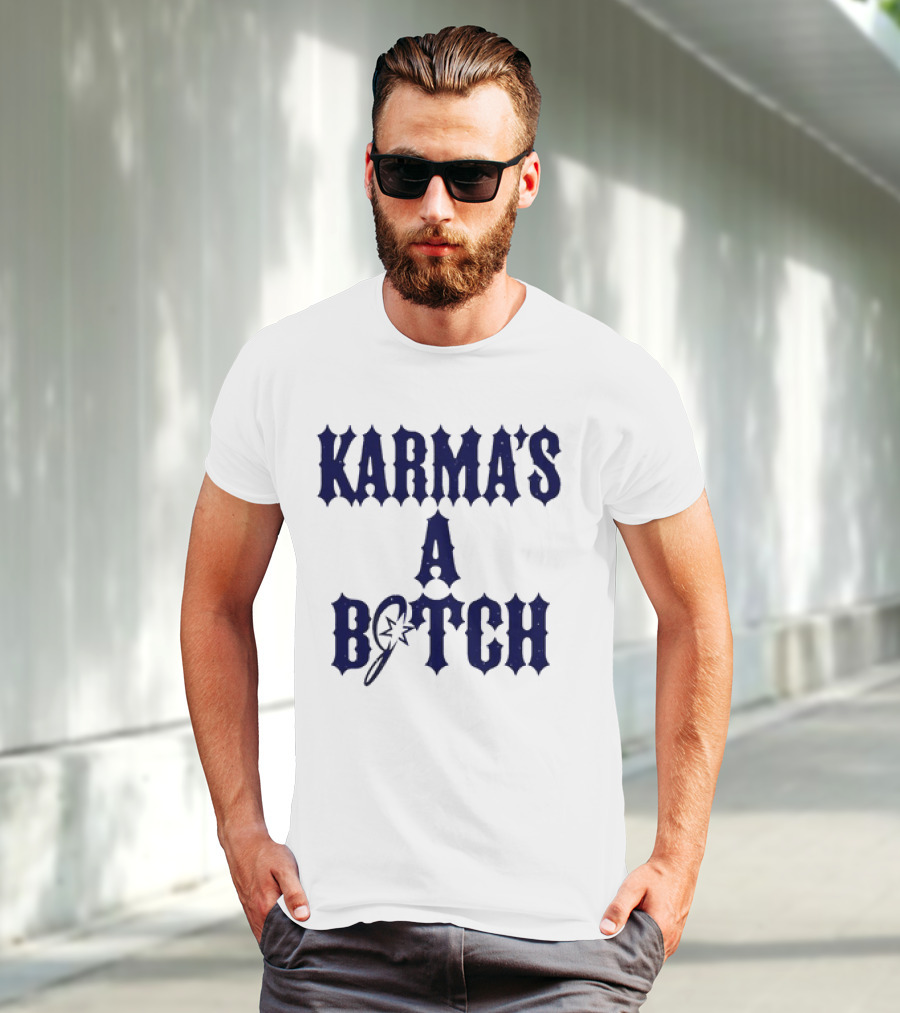 Karma's A Bitch Magic Wand Stars T-Shirt