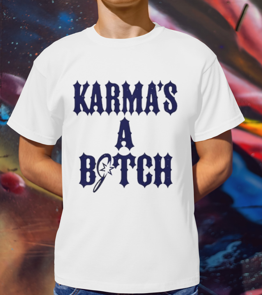 Karma's A Bitch Magic Wand Stars T-Shirt