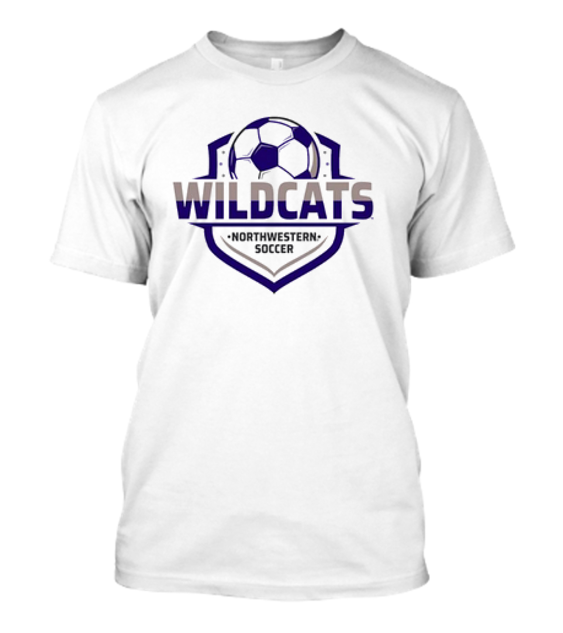 Wildcats Northwestern Soccer Shield Logo BOGO T-Shirt
