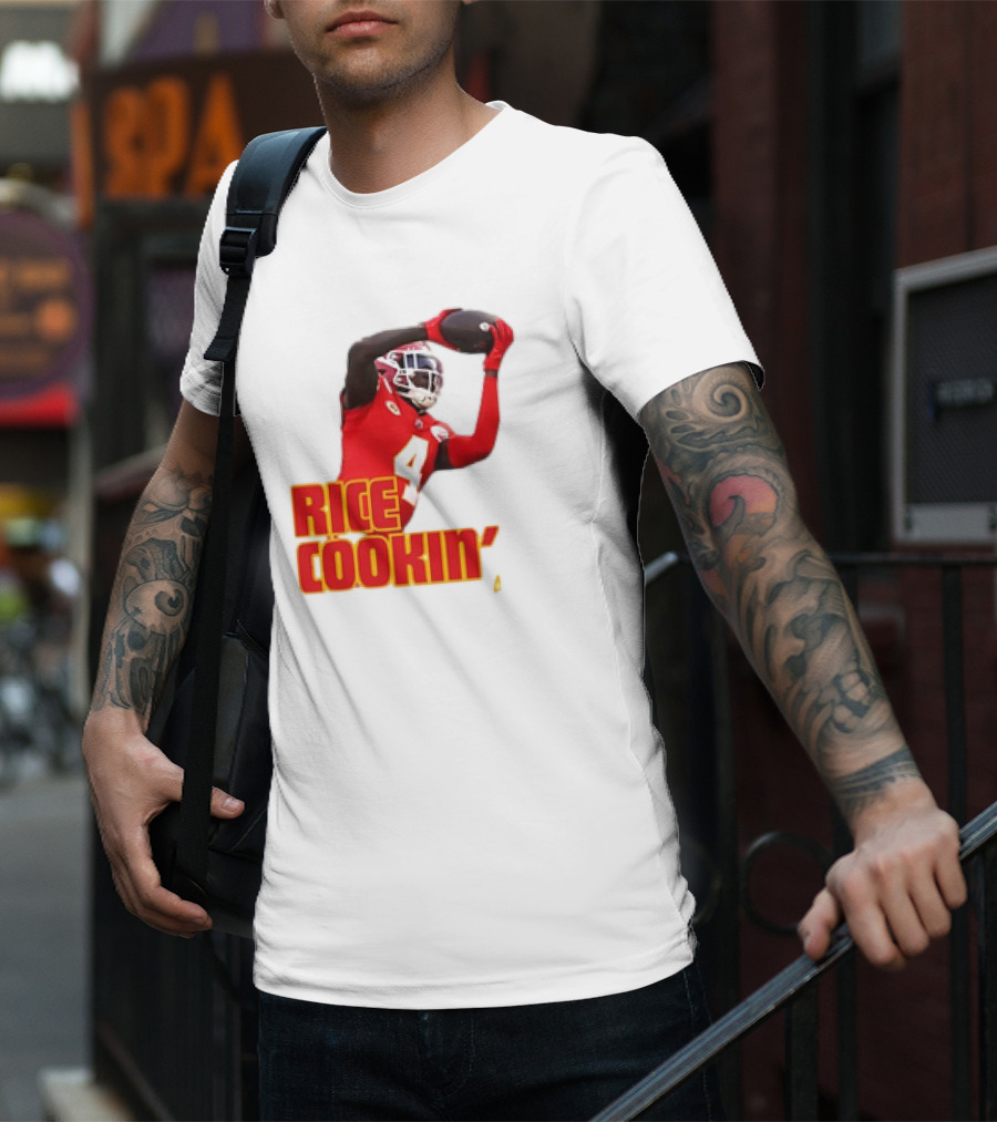 Rasheed Rice Cookin' Kansas City Chiefs Football WR1 T-Shirt