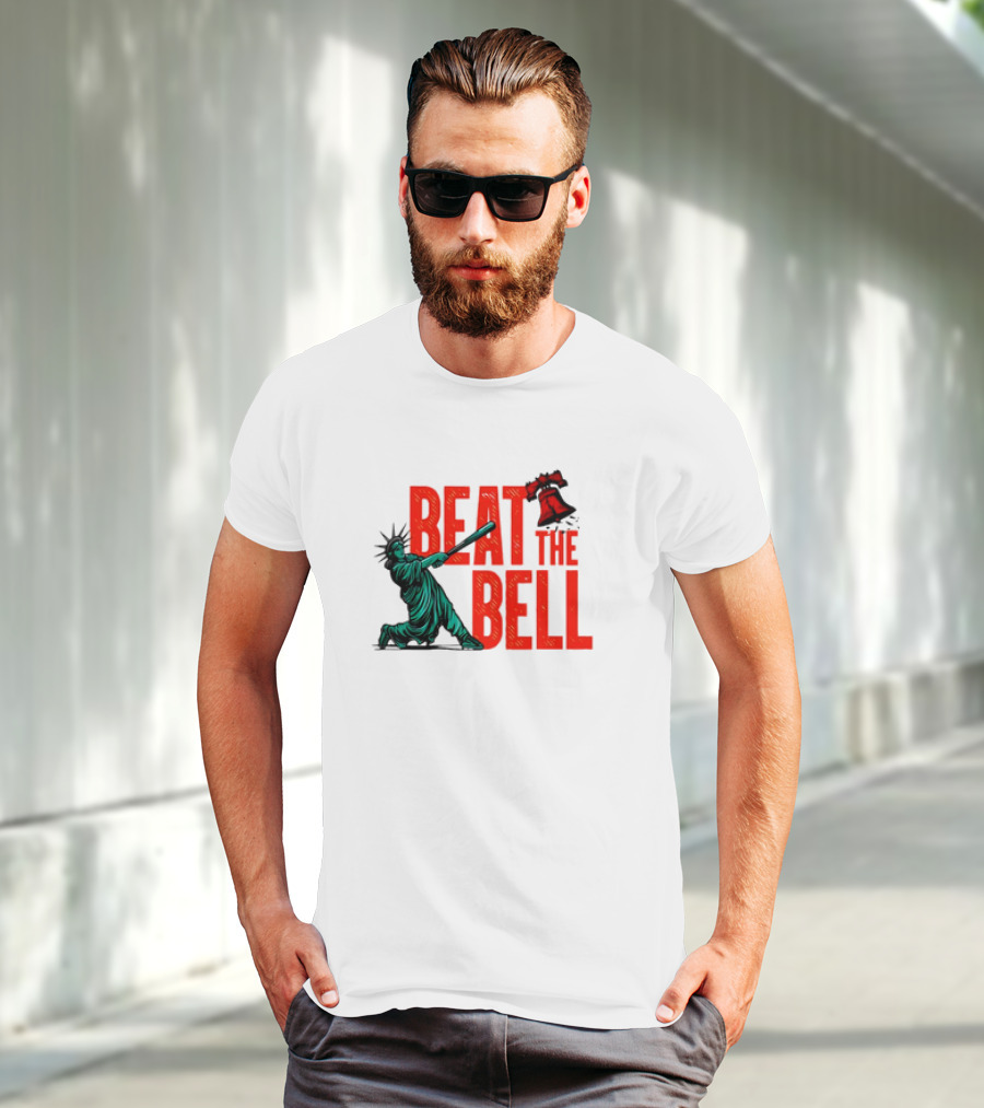 Statue Of Liberty Baseball Swing Beat The Bell Liberty Bell T-Shirt