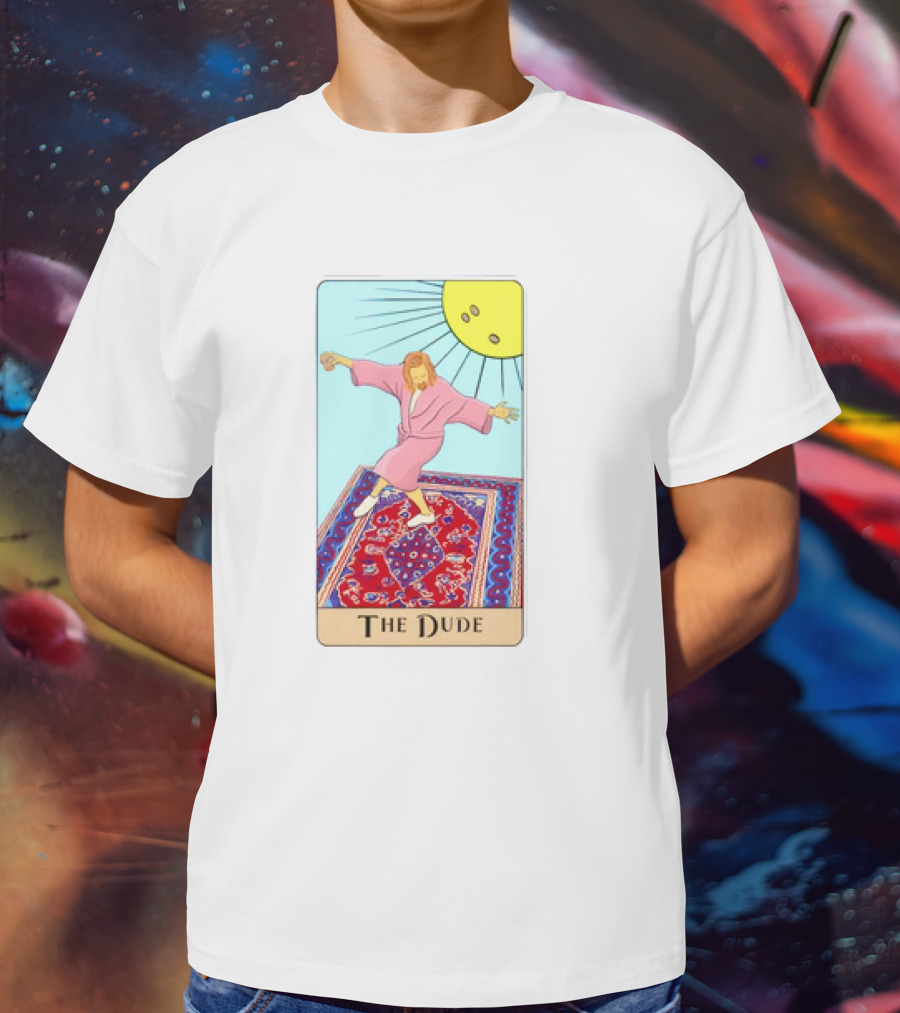 The Dude Tarot Card The Big Lebowski Bowling Rug Sun T-Shirt