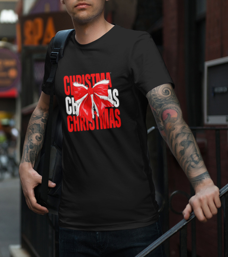 Christmas Santa Claus Bow T-Shirt