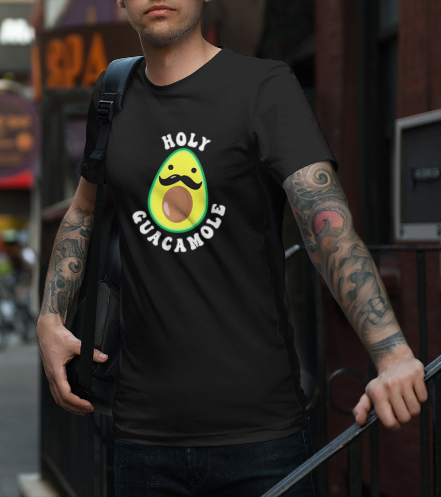 Holy Guacamole Meme Cartoon Avocado T-Shirt