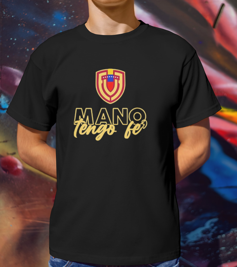 MANO TENGO FE Venezuela Football Team Logo Crest T-Shirt