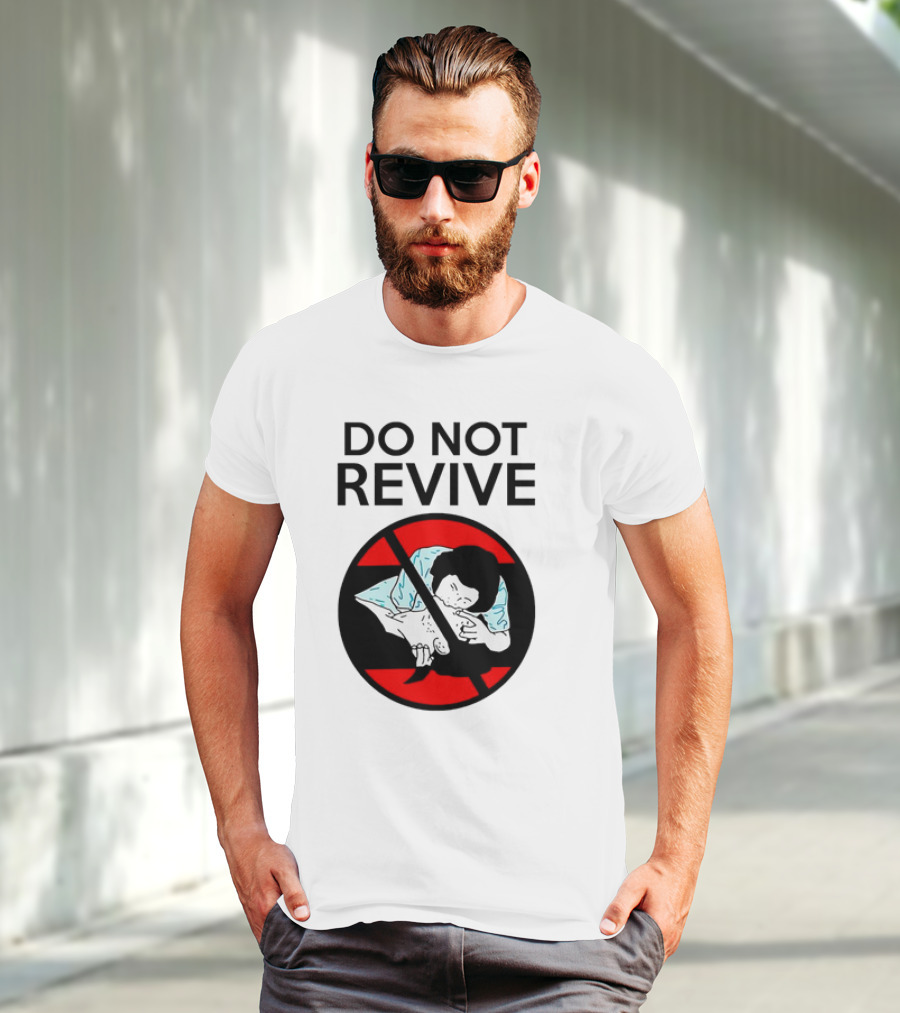 Do Not Revive CPR Parody Red Circle Cross T-Shirt