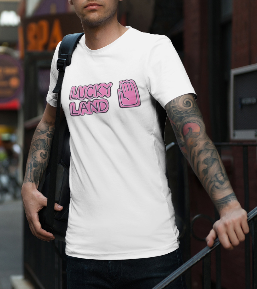 Lucky Land Jojo Jotaro Hand Pink T-Shirt