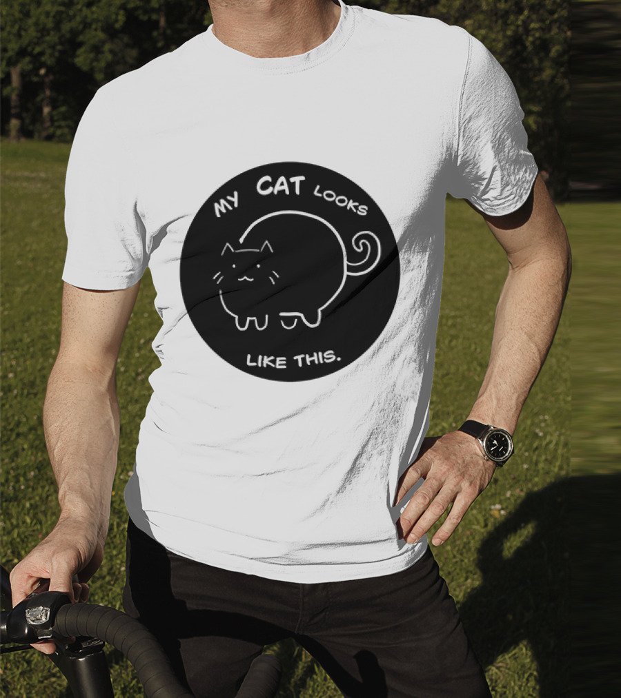 My Cat Looks Like This Adorable Cartoon Kitty Drawing T-Shirt