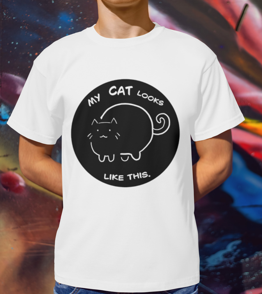 My Cat Looks Like This Adorable Cartoon Kitty Drawing T-Shirt