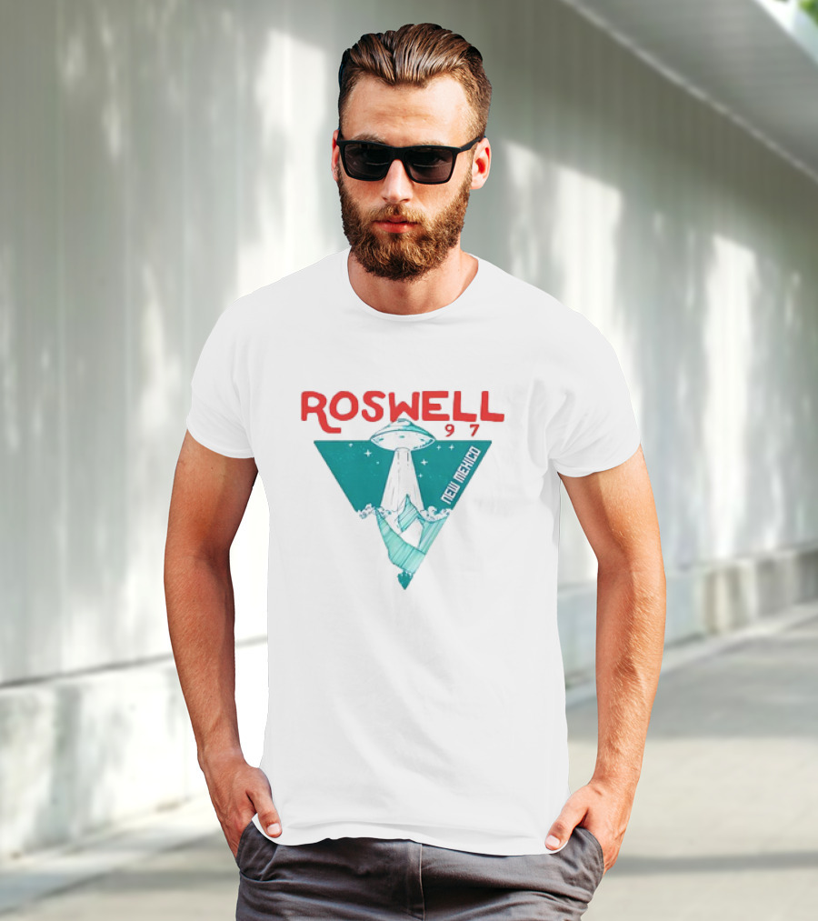 Roswell New Mexico 97 UFO Beam Flying Saucer Abduction T-Shirt
