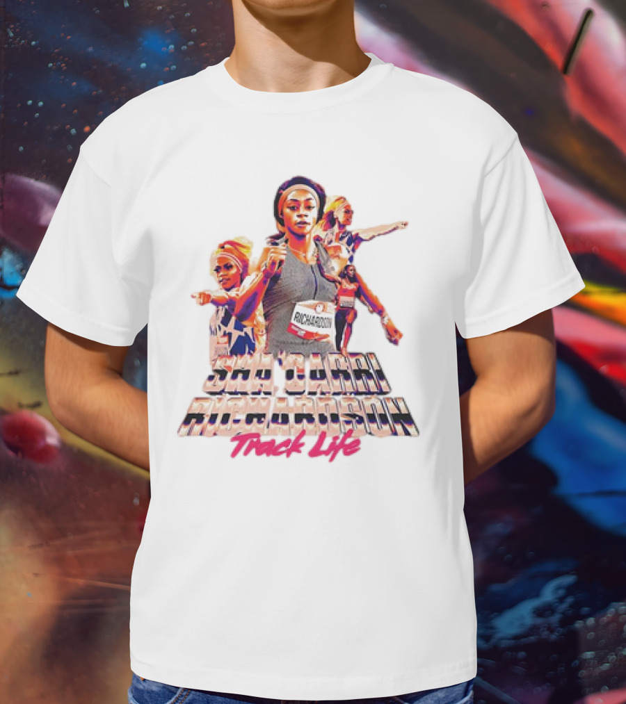 Sha'Carri Richardson Track Life Dynamic Athlete Portrayal T-Shirt