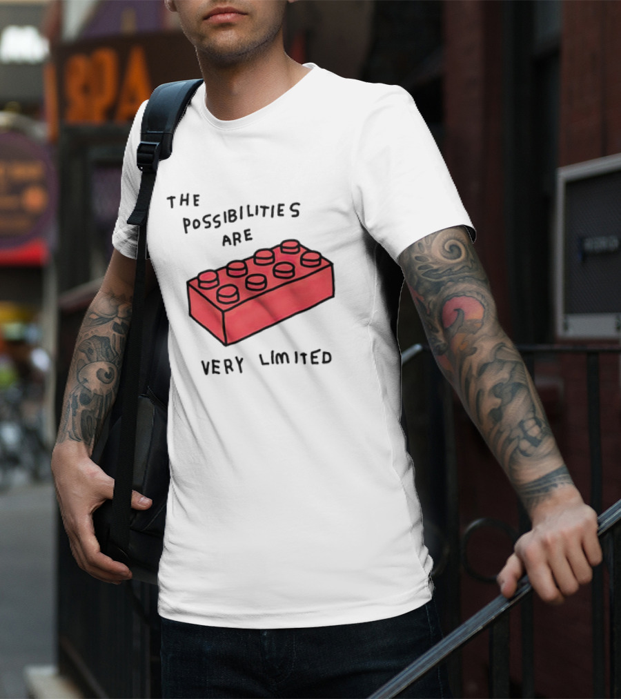 The Possibilities Are Very Limited Red Brick Block T-Shirt