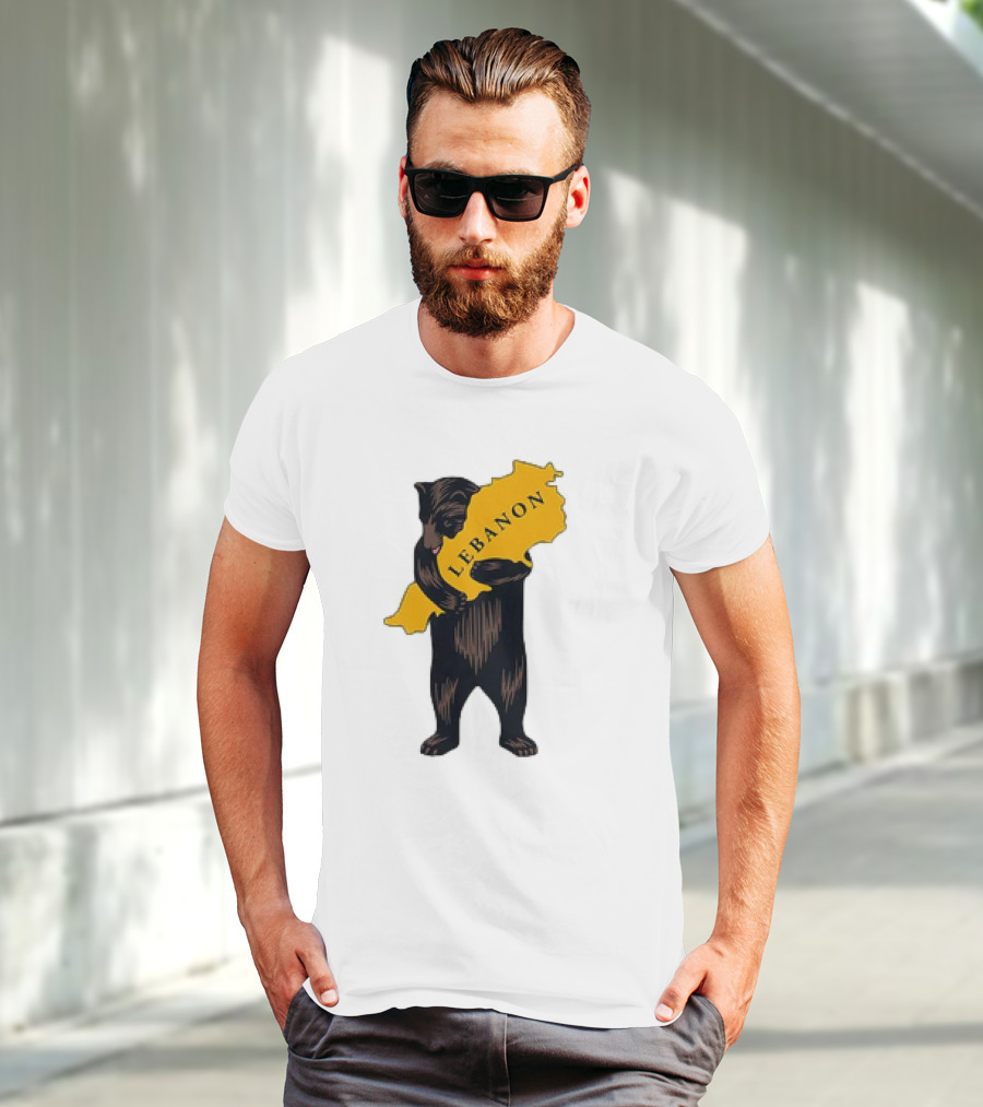Bear Hugging Lebanon Map T-Shirt
