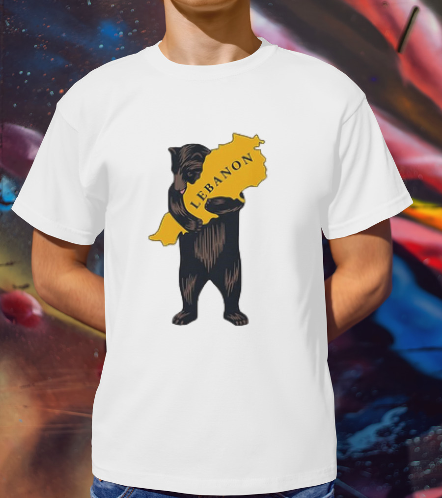 Bear Hugging Lebanon Map T-Shirt