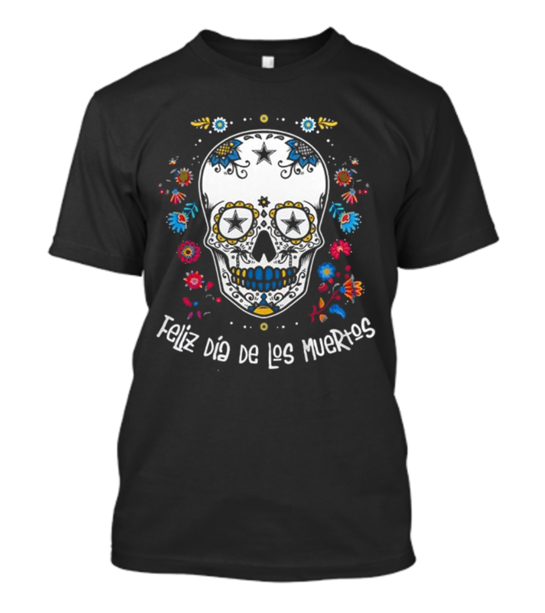 Dallas Cowboys Feliz Dia De Los Muertos T-Shirt
