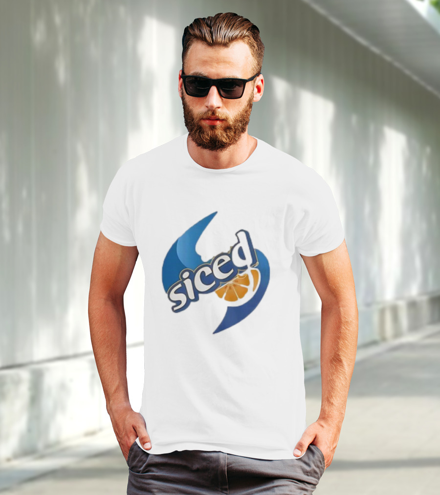 Orange Siced Hurricane Symbol Slice T-Shirt