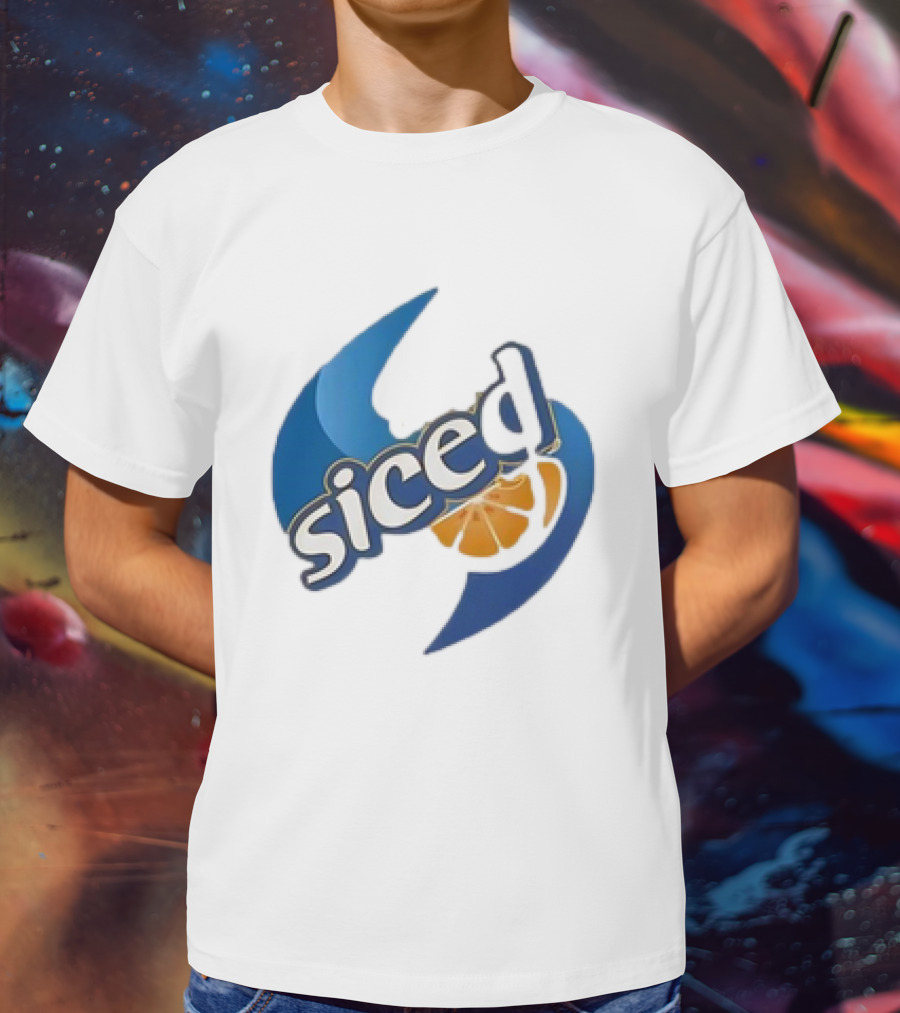 Orange Siced Hurricane Symbol Slice T-Shirt