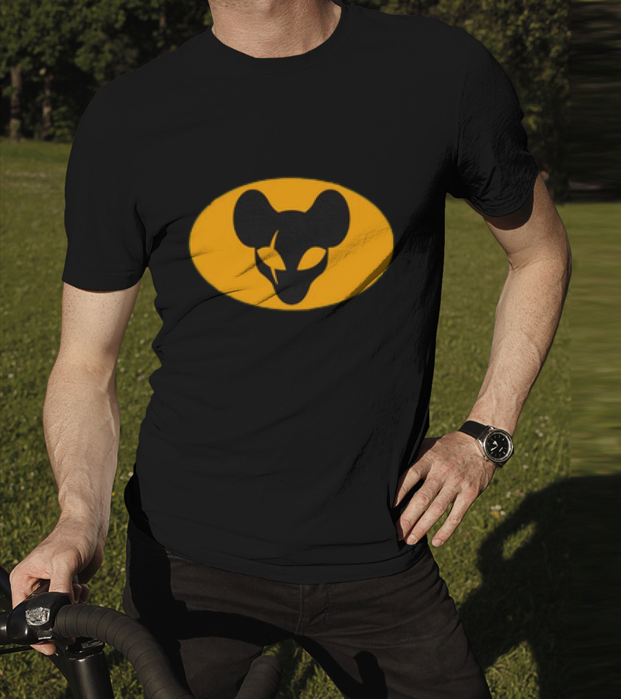 Retro Ratman Emblem Yellow Oval T-Shirt