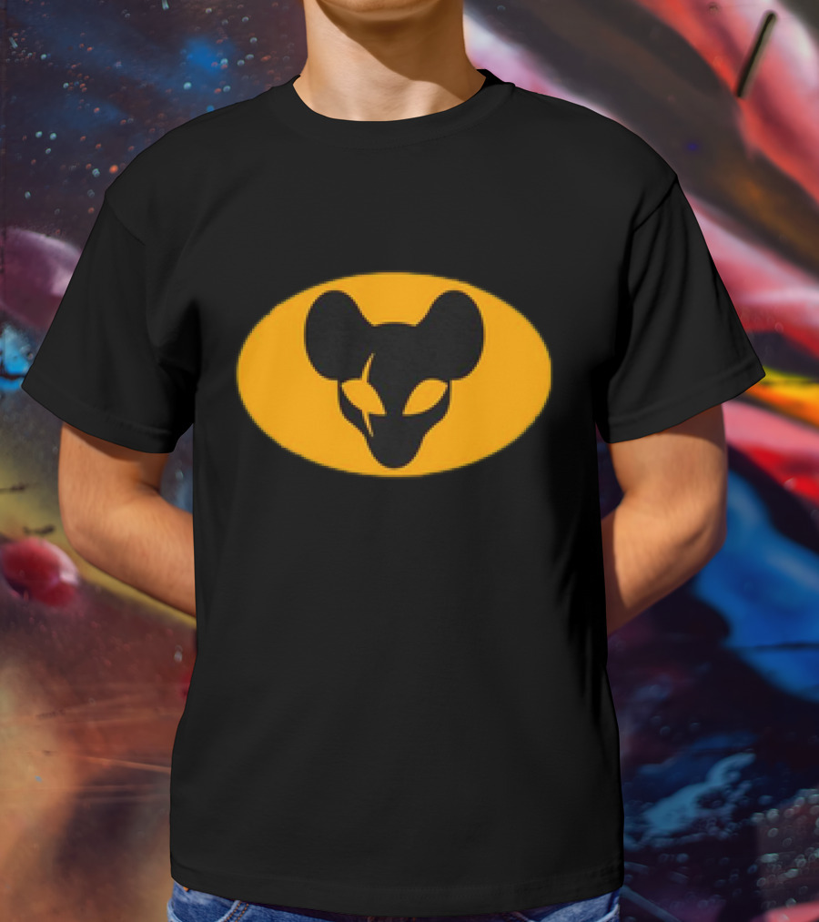 Retro Ratman Emblem Yellow Oval T-Shirt