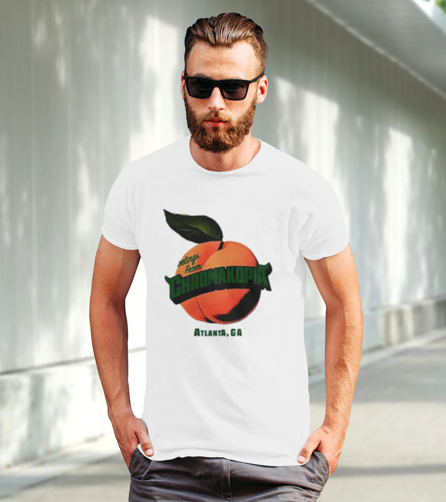 Greetings From Chromakopia Atlanta GA Peach T-Shirt