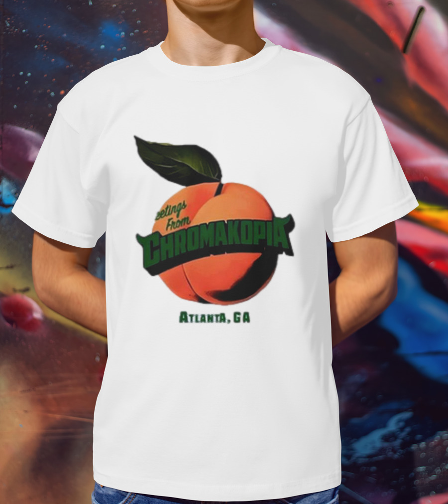Greetings From Chromakopia Atlanta GA Peach T-Shirt