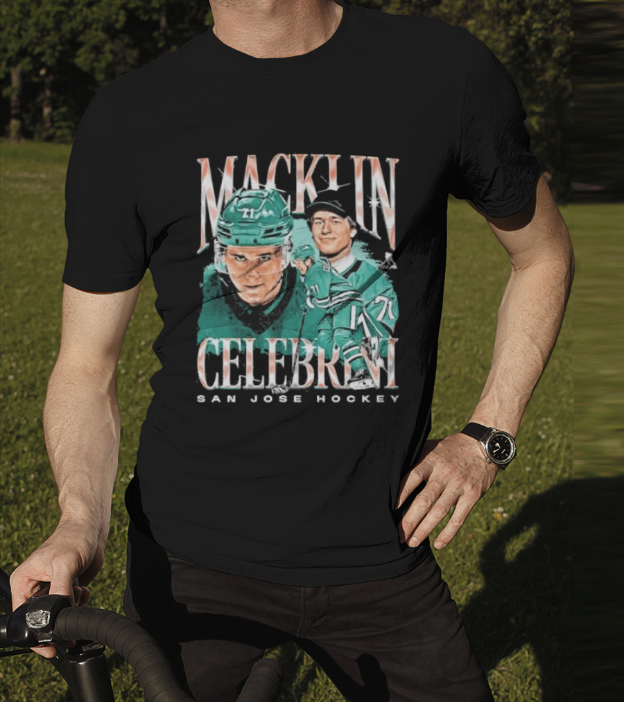 Macklin Celebrini San Jose Hockey Vintage Style Player T-Shirt