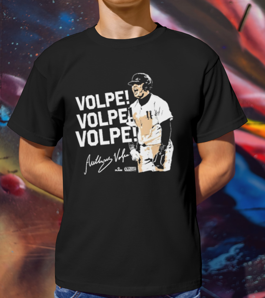 VOLPE VOLPE VOLPE New York Yankees Anthony Volpe Signature Clutch Player T-Shirt