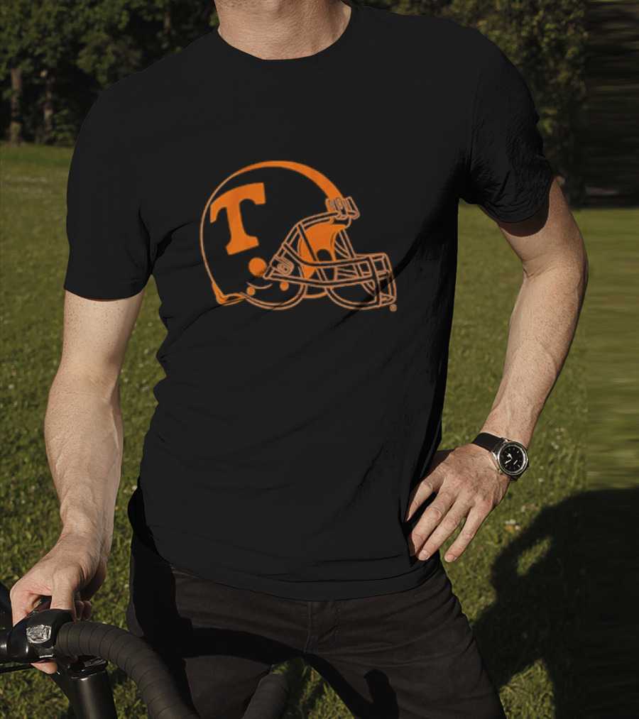 Tennessee Volunteers Football T Helmet Dark Mode T-Shirt