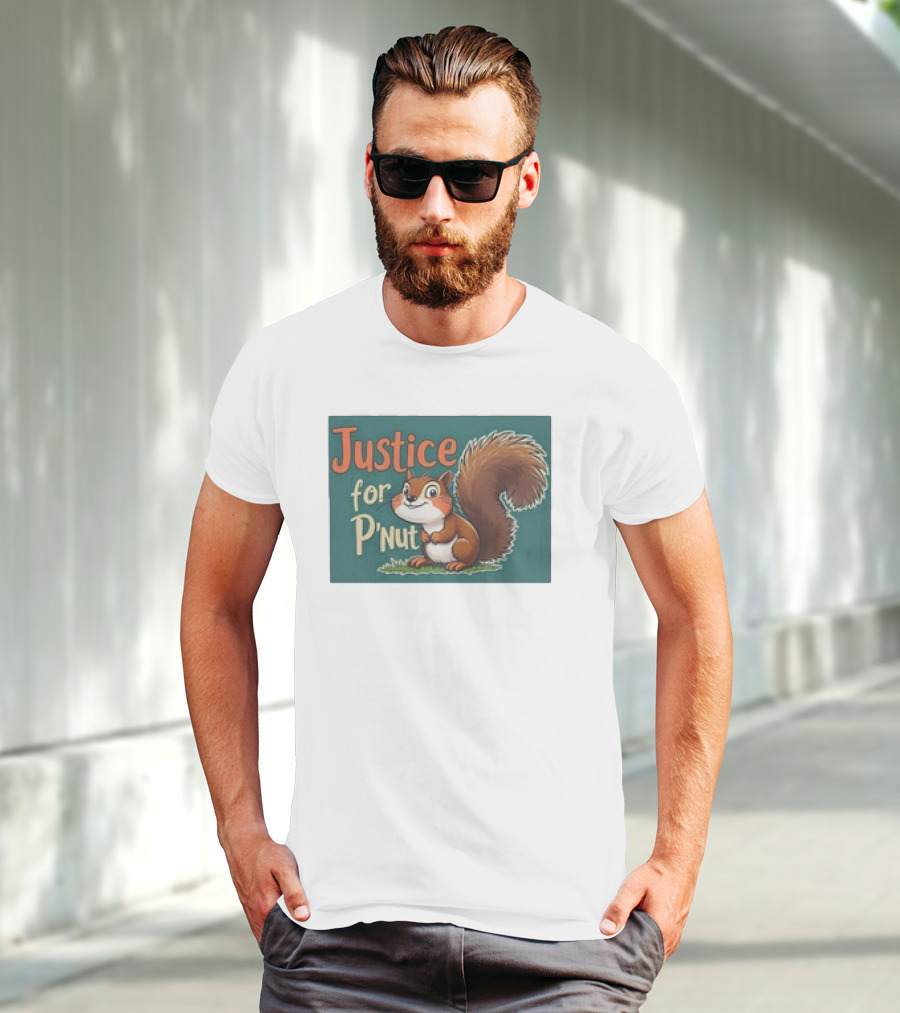 Justice For P'Nut Cartoon Squirrel Advocacy T-Shirt