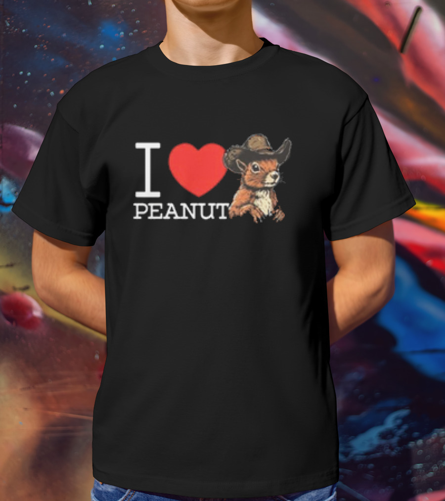 I Love Peanut Cowboy Chipmunk T-Shirt