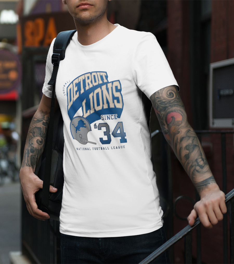 Detroit Lions Football NFL National Football League Since 34 T-Shirt