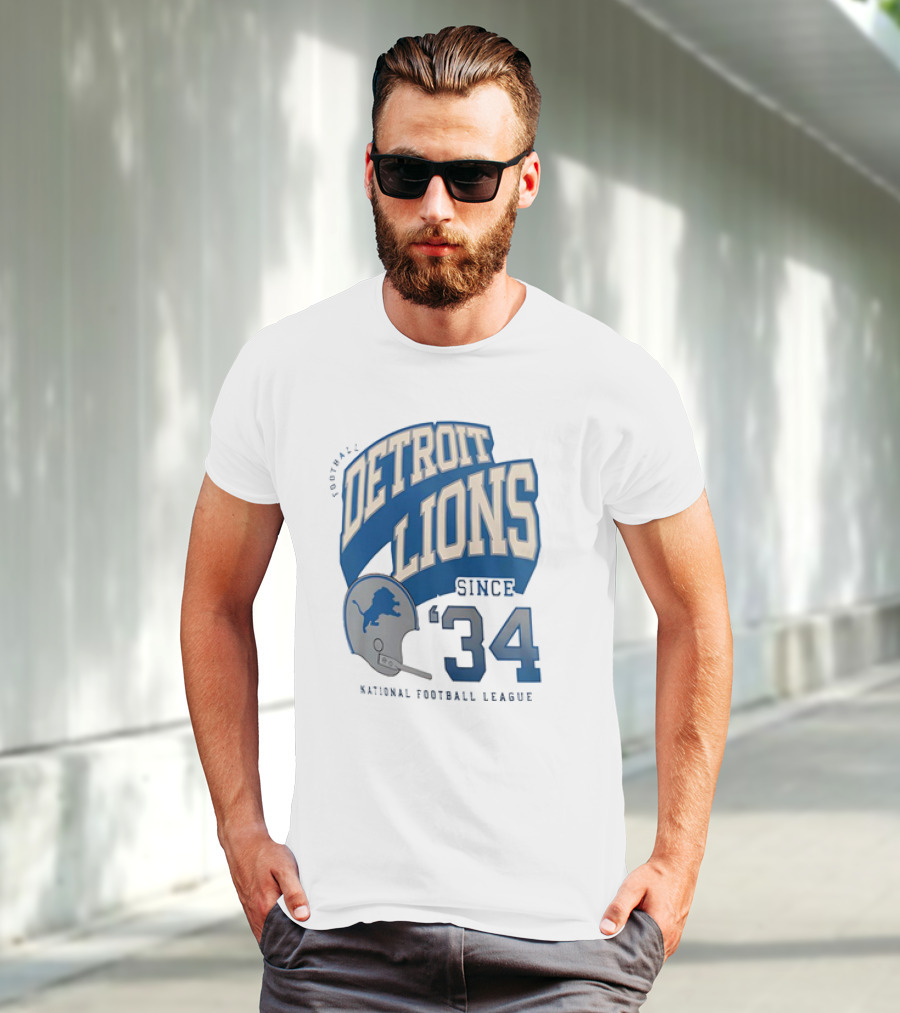 Detroit Lions Football NFL National Football League Since 34 T-Shirt