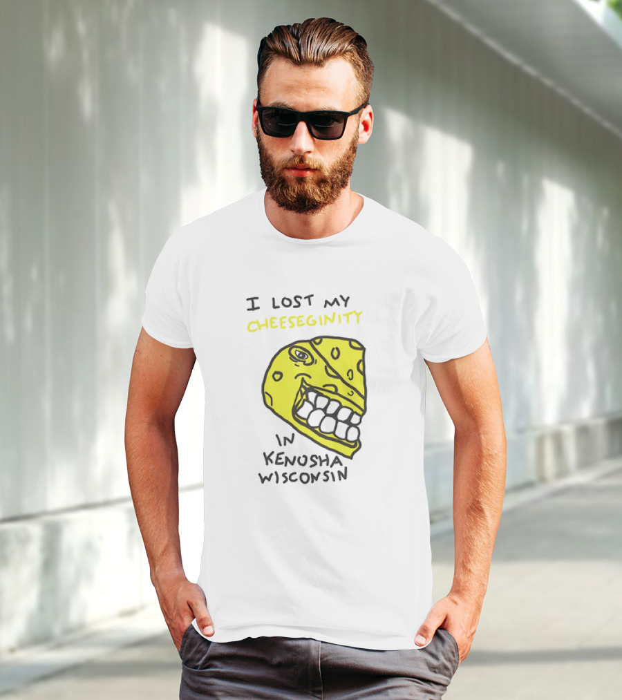 I Lost My Cheeseginity In Kenosha Wisconsin Cheese Face T-Shirt
